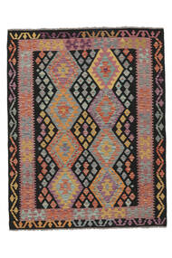 絨毯 オリエンタル キリム アフガン オールド スタイル 150X194 ダークレッド/ブラック (ウール, アフガニスタン)
