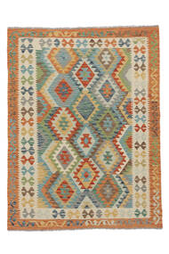  Orientalischer Kelim Afghan Old Stil Teppich 152X200 Braun/Grün Wolle, Afghanistan Carpetvista