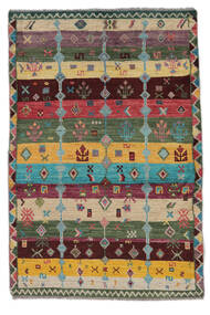 93X139 Moroccan Berber - Afghanistan Rug Modern Brown/Black (Wool, Afghanistan) Carpetvista