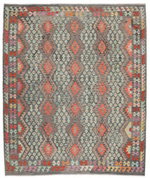 254X299 Kilim Afghan Old Style Rug Oriental Brown/Black Large (Wool, Afghanistan) Carpetvista