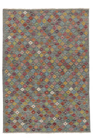 Kilim Afegão Old Style Tapete 127X181 Lã Castanho/Verde Escuro Pequeno Carpetvista