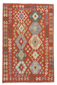  Oosters Kelim Afghan Old Style Vloerkleed 122X187 Donkerrood/Bruin Wol, Afghanistan Carpetvista