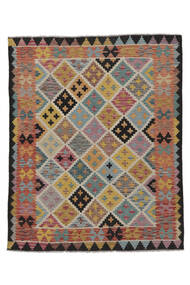 絨毯 オリエンタル キリム アフガン オールド スタイル 152X192 茶色/ダークレッド (ウール, アフガニスタン)