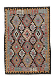 絨毯 オリエンタル キリム アフガン オールド スタイル 119X176 茶色/ブラック (ウール, アフガニスタン)