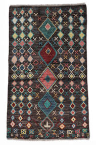 Moroccan Berber - Afghanistan Rug 86X142 Black/Dark Grey Wool, Afghanistan Carpetvista