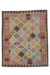 絨毯 オリエンタル キリム アフガン オールド スタイル 152X187 茶色/ダークレッド (ウール, アフガニスタン)