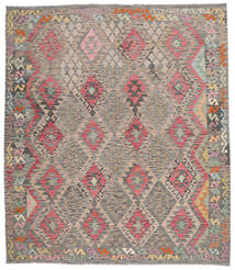 265X301 Kelim Afghan Old Style Tæppe Orientalsk Brun/Mørkegrå Stort (Uld, Afghanistan) Carpetvista