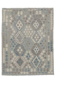 146X190 Kelim Afghan Old Style Vloerkleed Oosters Donkergrijs/Donker Geel (Wol, Afghanistan) Carpetvista