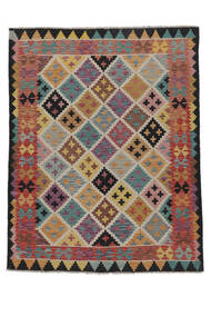  Kelim Afghan Old Style Matot 150X191 Ruskea/Tummanpunainen Carpetvista