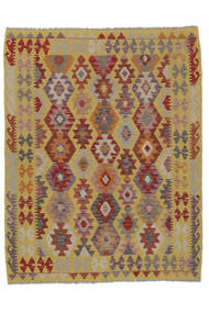 Kelim Afghan Old Style Matot Matto 157X199 Ruskea/Tummanpunainen Villa, Afganistan Carpetvista