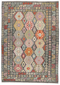 絨毯 オリエンタル キリム アフガン オールド スタイル 216X297 茶色/オレンジ (ウール, アフガニスタン)