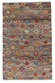 絨毯 Moroccan Berber - Afghanistan 115X180 茶色/ブラック (ウール, アフガニスタン)
