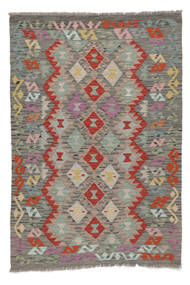 127X184 絨毯 キリム アフガン オールド スタイル オリエンタル 茶色/ダークイエロー (ウール, アフガニスタン) Carpetvista