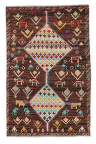 114X179 Moroccan Berber - Afghanistan Teppich Moderner Schwarz/Dunkelrot (Wolle, Afghanistan) Carpetvista