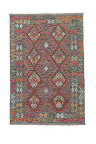 125X183 絨毯 オリエンタル キリム アフガン オールド スタイル 茶色/ダークイエロー (ウール, アフガニスタン) Carpetvista