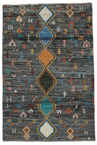 絨毯 Moroccan Berber - Afghanistan 119X181 黒/濃いグレー (ウール, アフガニスタン)