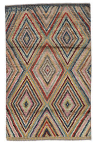 絨毯 Moroccan Berber - Afghanistan 112X178 茶色/ブラック (ウール, アフガニスタン)