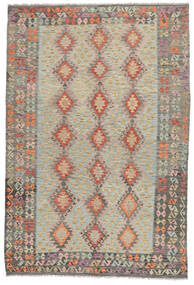  Kilim Afghan Old Style Rug 197X296 Brown/Dark Yellow Carpetvista
