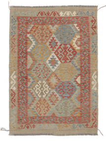 絨毯 オリエンタル キリム アフガン オールド スタイル 124X176 茶色/ダークイエロー (ウール, アフガニスタン)