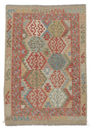  Kelim Afghan Old Style Matot 127X182 Ruskea/Tummanpunainen Carpetvista