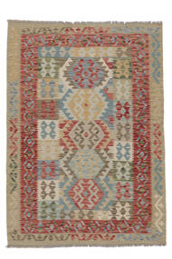  Kelim Afghan Old Style Teppe 131X182 Brun/Grønn Carpetvista