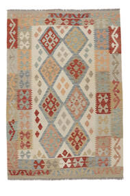  Kilim Afghan Old Style Tappeto 125X178 Di Lana Marrone/Giallo Scuro Piccolo Carpetvista