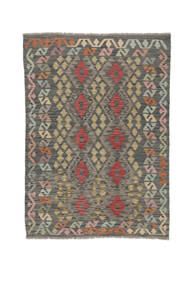 122X172 絨毯 オリエンタル キリム アフガン オールド スタイル 茶色/ダークイエロー (ウール, アフガニスタン) Carpetvista