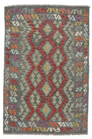 123X177 絨毯 オリエンタル キリム アフガン オールド スタイル ダークグリーン/ダークレッド (ウール, アフガニスタン) Carpetvista