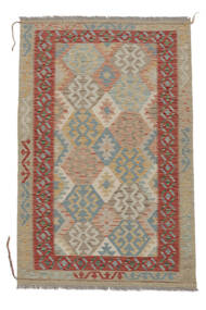 118X179 絨毯 キリム アフガン オールド スタイル オリエンタル 茶色/ダークレッド (ウール, アフガニスタン) Carpetvista