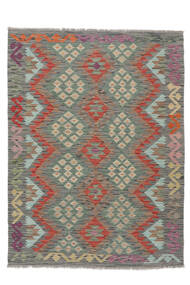 134X178 Kelim Afghan Old Stil Teppich Orientalischer Braun/Grün (Wolle, Afghanistan) Carpetvista