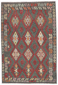  Kilim Afghan Old Style Tapis 199X288 De Laine Marron/Rouge Foncé Carpetvista