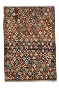  Moroccan Berber - Afghanistan 91X133 ウール 絨毯 茶色/ブラック 小 Carpetvista
