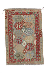 絨毯 オリエンタル キリム アフガン オールド スタイル 119X174 茶色/ダークレッド (ウール, アフガニスタン)