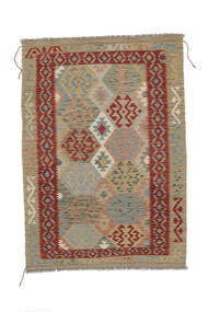 絨毯 オリエンタル キリム アフガン オールド スタイル 123X173 茶色/ダークレッド (ウール, アフガニスタン)