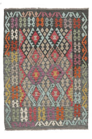  Kilim Afghan Old Style Tappeto 126X177 Di Lana Giallo Scuro/Marrone Piccolo Carpetvista