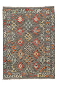  Kelim Afghan Old Style Matot 129X173 Ruskea/Tummanpunainen Carpetvista