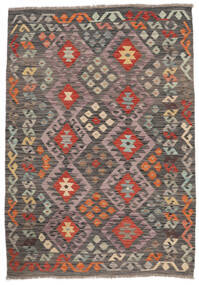 Kilim Afghan Old Style Rug 127X176 Brown/Black Wool, Afghanistan Carpetvista