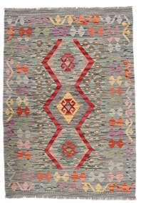  Kilim Afghan Old Style Tappeto 102X148 Di Lana Marrone/Giallo Scuro Piccolo Carpetvista