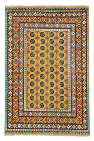  196X294 Afghan Fine Teppe Oransje/Svart Afghanistan Carpetvista