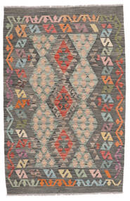  Kelim Afghan Old Style Matot 100X153 Ruskea/Tummankeltainen Carpetvista