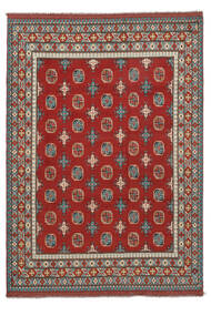  Afghan Fine Matot 209X292 Tummanpunainen/Tummanvihreä Carpetvista