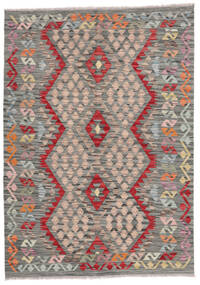  Kelim Afghan Old Style Matot 127X178 Ruskea/Tummankeltainen Carpetvista