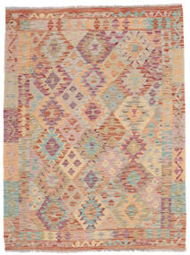  Kelim Afghan Old Style Teppe 130X174 Brun/Oransje Carpetvista