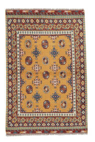 99X148 絨毯 オリエンタル アフガン Fine 茶色/ダークレッド (ウール, アフガニスタン) Carpetvista