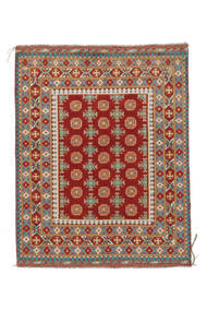  Orientalsk Afghan Fine Teppe 154X191 Brun/Mørk Rød Ull, Afghanistan Carpetvista