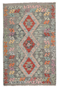  104X158 Kelim Afghan Old Stil Teppich Dunkelgelb/Braun Afghanistan Carpetvista
