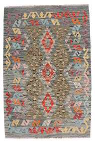 101X151 Kelim Afghan Old Style Matta Orientalisk Mörkgul/Brun (Ull, Afghanistan) Carpetvista