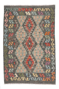  Kilim Afghan Old Style Rug 98X154 Wool Brown/Dark Yellow Small Carpetvista