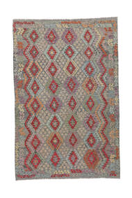 204X307 Kelim Afghan Old Style Tæppe Orientalsk Brun/Mørkerød (Uld, Afghanistan) Carpetvista