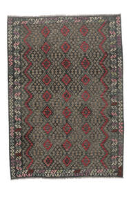 213X301 絨毯 オリエンタル キリム アフガン オールド スタイル ブラック/茶色 (ウール, アフガニスタン) Carpetvista